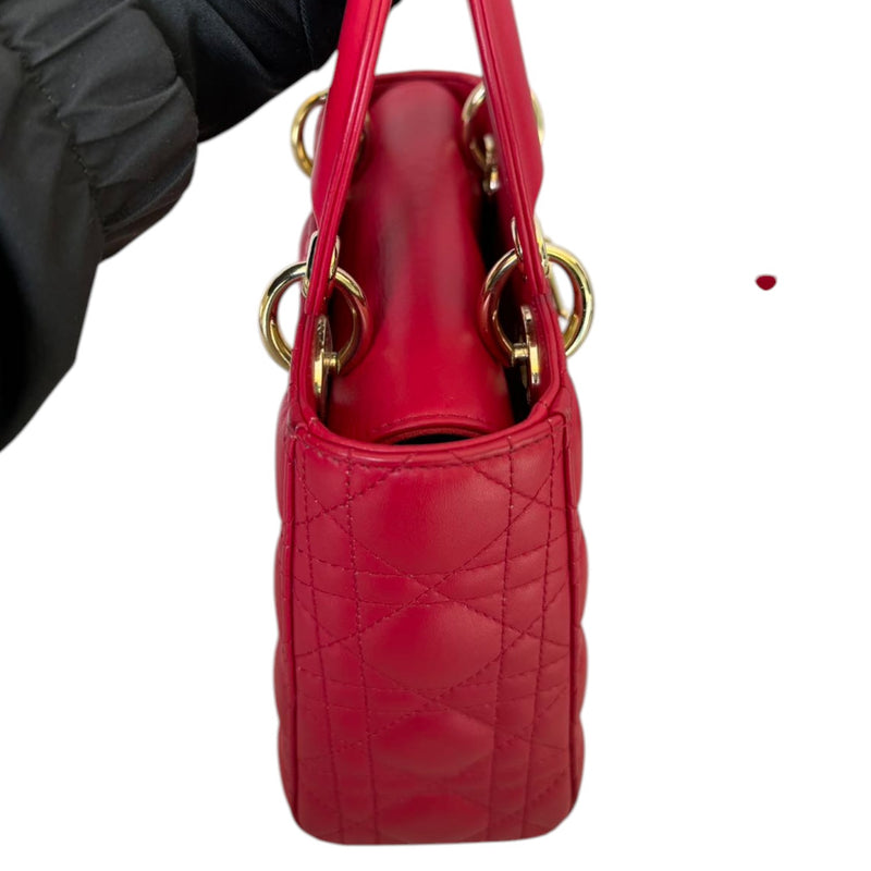 My ABCDior Lady Dior Lambskin Small Red GHW