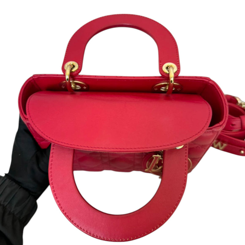 My ABCDior Lady Dior Lambskin Small Red GHW