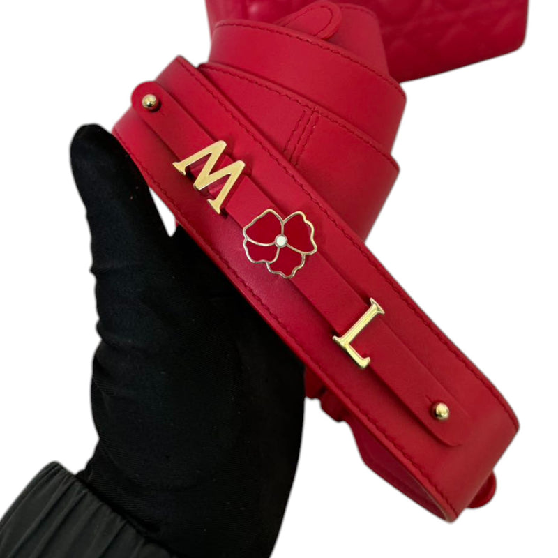 My ABCDior Lady Dior Lambskin Small Red GHW