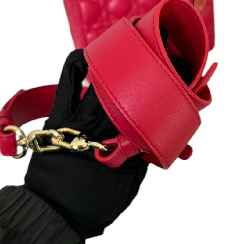 My ABCDior Lady Dior Lambskin Small Red GHW