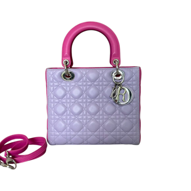 Lady Dior Bi-Color Medium Lambskin Pink Purple SHW