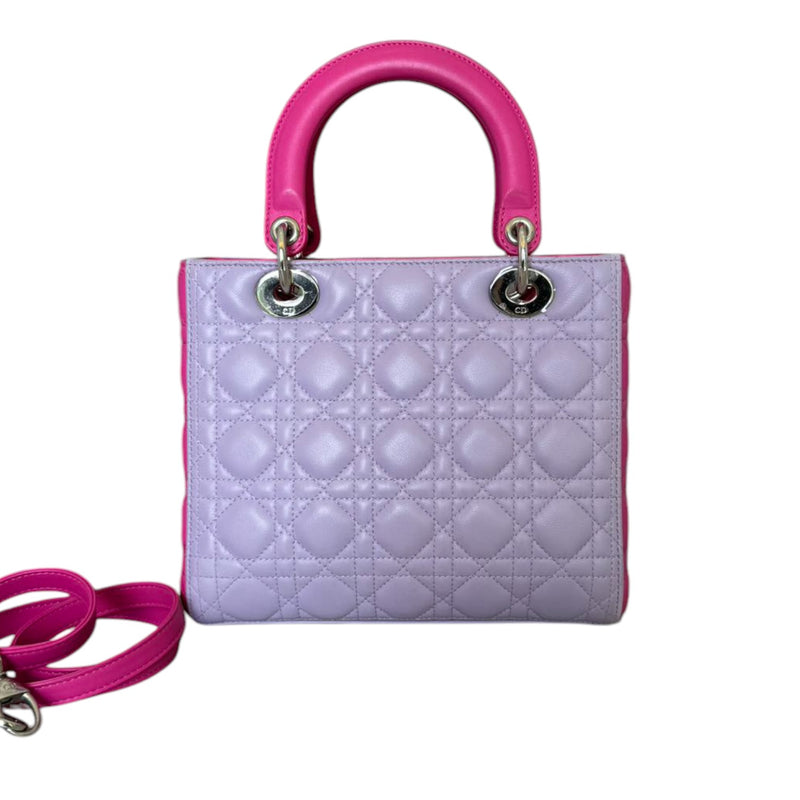 Lady Dior Bi-Color Medium Lambskin Pink Purple SHW