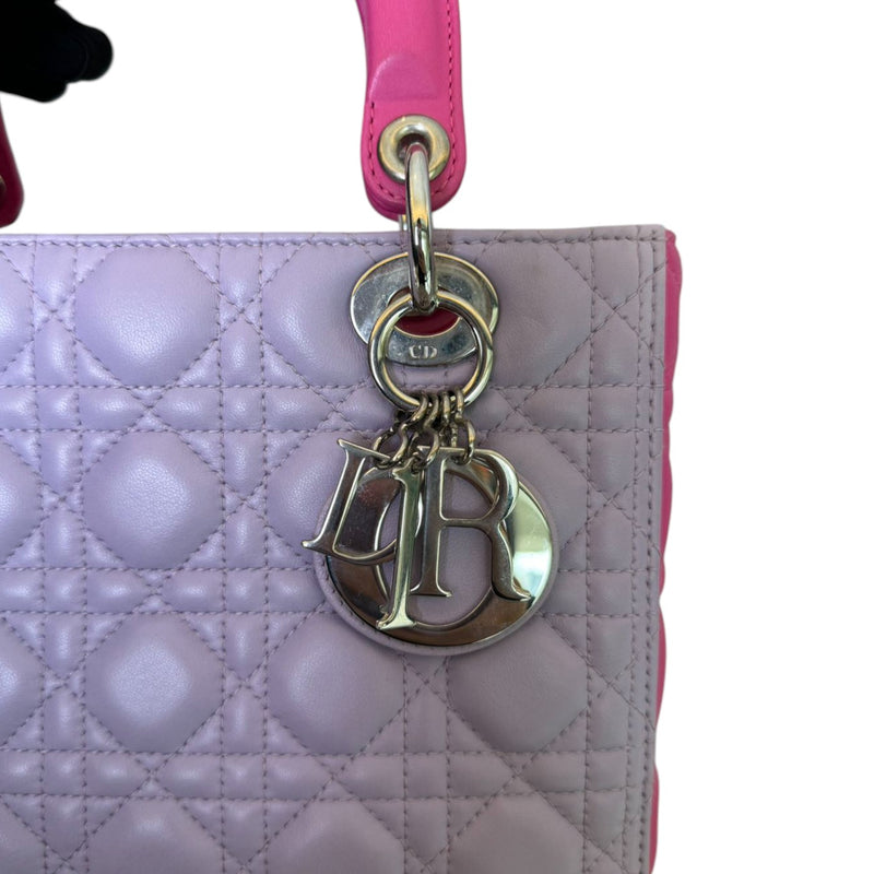 Lady Dior Bi-Color Medium Lambskin Pink Purple SHW