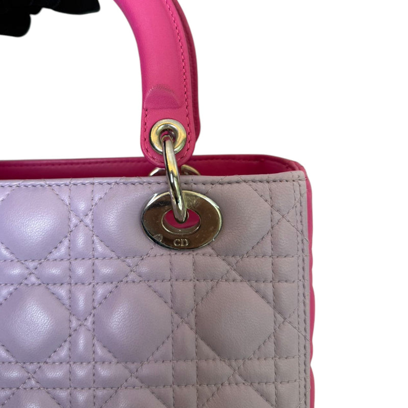 Lady Dior Bi-Color Medium Lambskin Pink Purple SHW