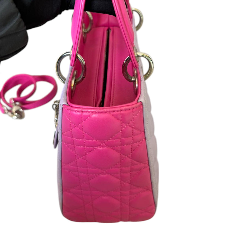 Lady Dior Bi-Color Medium Lambskin Pink Purple SHW