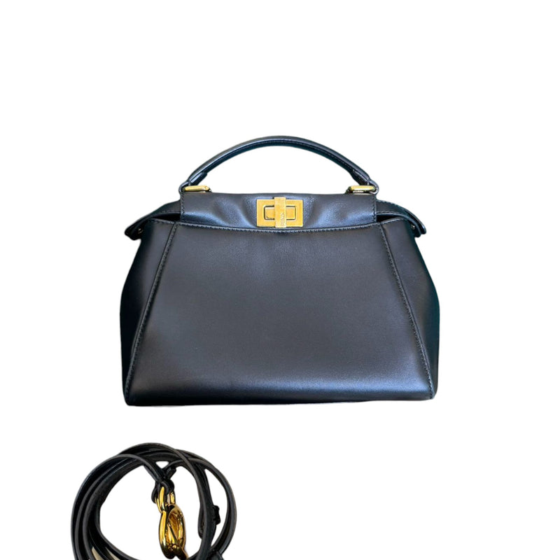 Peekaboo Iconic Satchel Mini Nappa Lambskin Black GHW