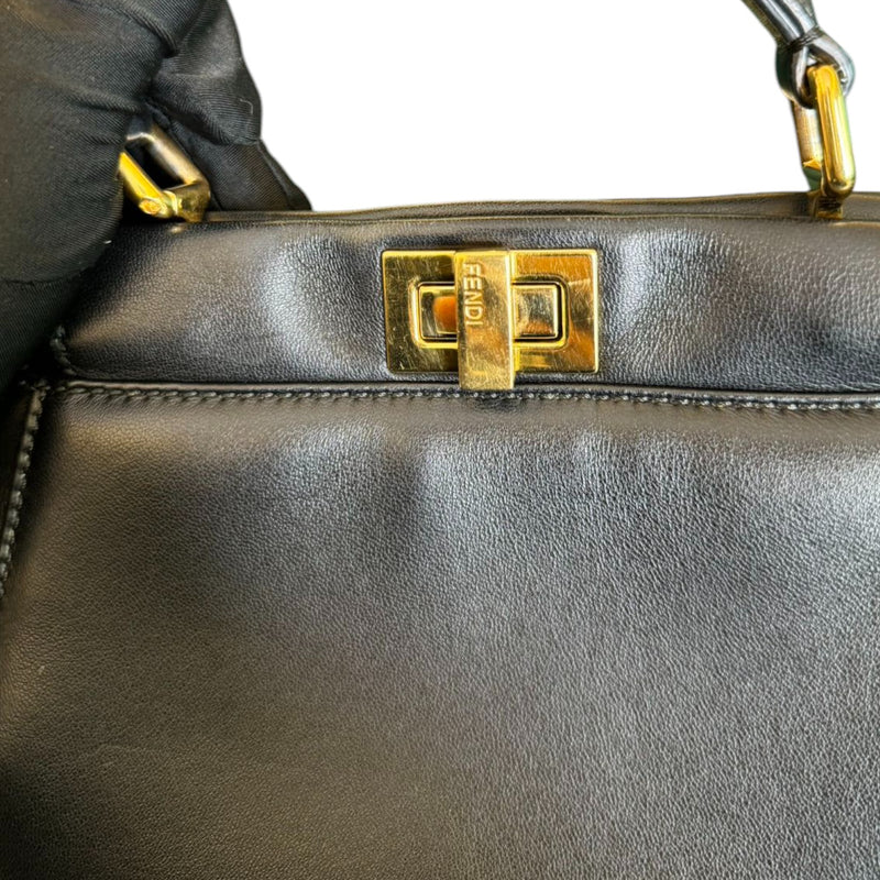 Peekaboo Iconic Satchel Mini Nappa Lambskin Black GHW