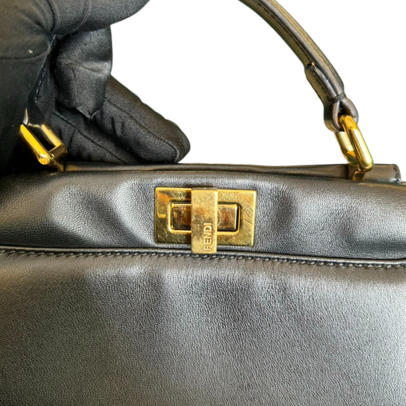 Peekaboo Iconic Satchel Mini Nappa Lambskin Black GHW