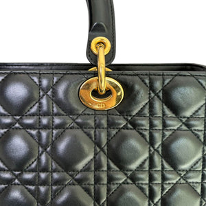 Lady Dior Large Lambskin Black GHW