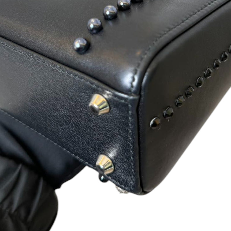 Lady Dior Mini Studded Calfskin Black SHW