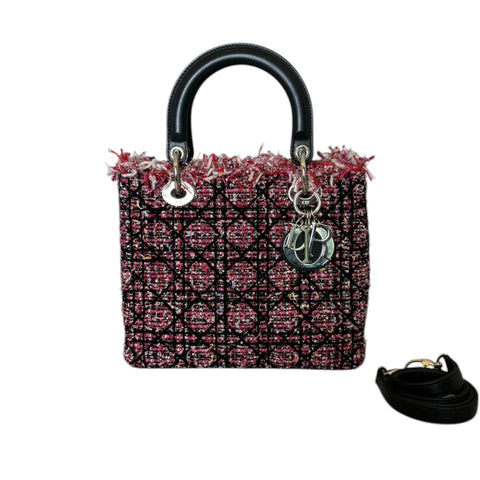 Medium Red Lady Dior Patent SHW