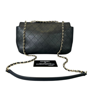 Chanel CC Stitched Case Flap Calfskin Black GHW