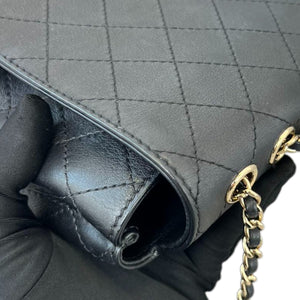 Chanel CC Stitched Case Flap Calfskin Black GHW