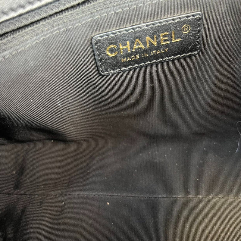 Chanel CC Stitched Case Flap Calfskin Black GHW