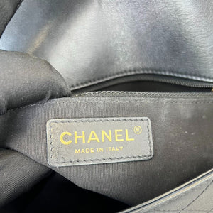 Chanel CC Stitched Case Flap Calfskin Black GHW