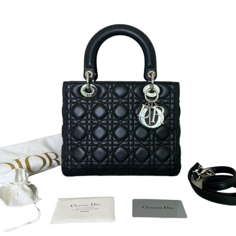 Lady Dior Medium Lambskin Black SHW