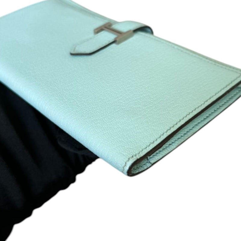 Bearn Gusset Wallet Chevre Mysore Mint Green SHW