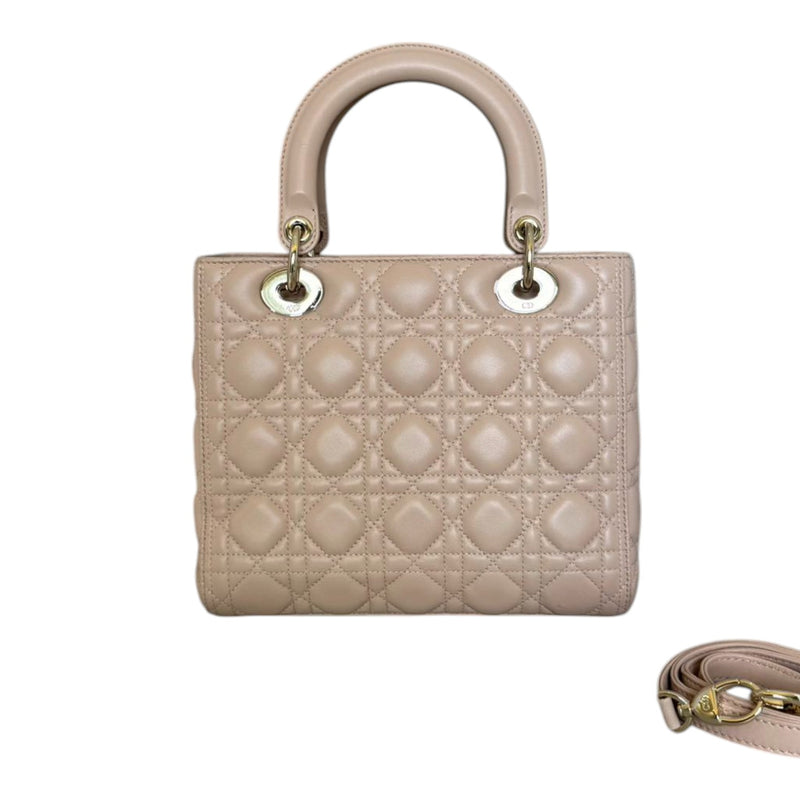 Lady Dior Medium Lambskin Cannage Light Pink GHW