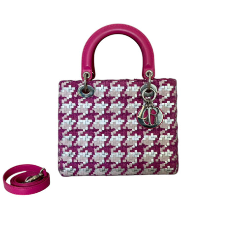 Medium Red Lady Dior Patent SHW