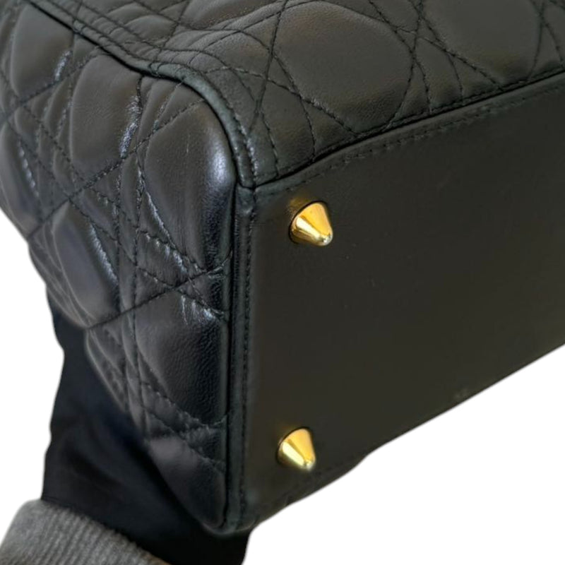 Lady Dior Medium Lambskin Quilted Black GHW