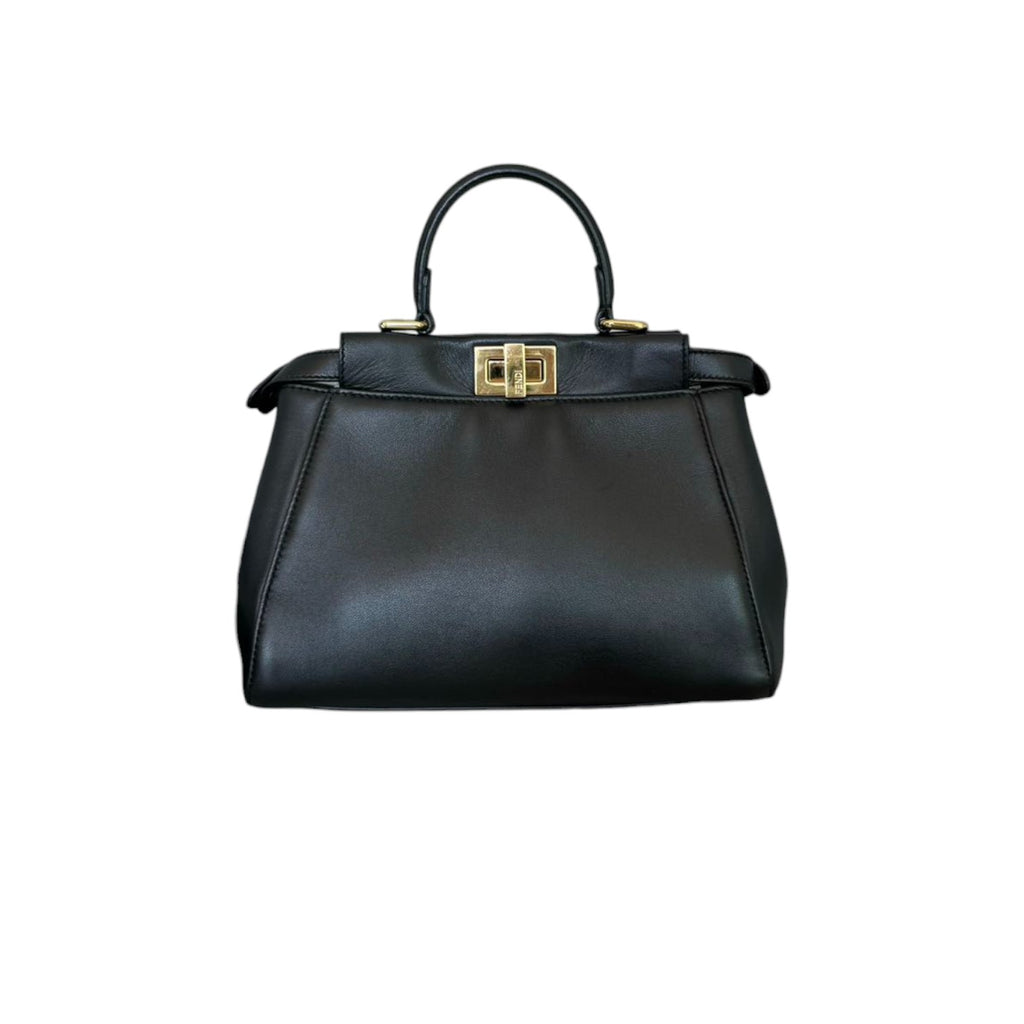 Peekaboo Iconic Satchel Mini Nappa Lambskin Leather Black GHW (Copy)