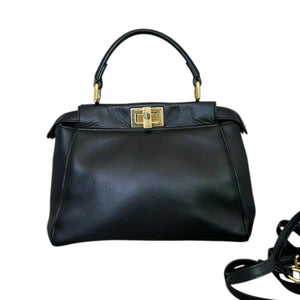 Peekaboo Satchel Mini Nappa Lambskin Leather Black GHW