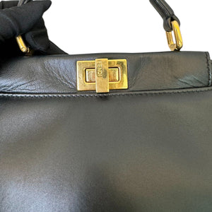 Peekaboo Satchel Mini Nappa Lambskin Leather Black GHW