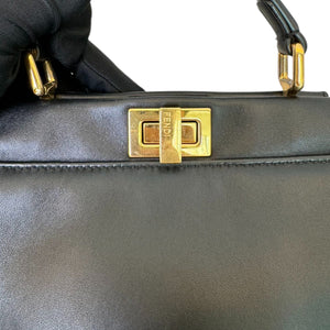 Peekaboo Satchel Mini Nappa Lambskin Leather Black GHW