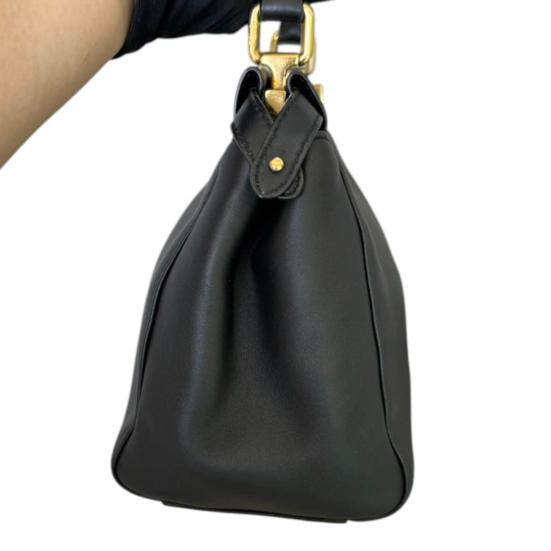 Peekaboo Satchel Mini Nappa Lambskin Leather Black GHW