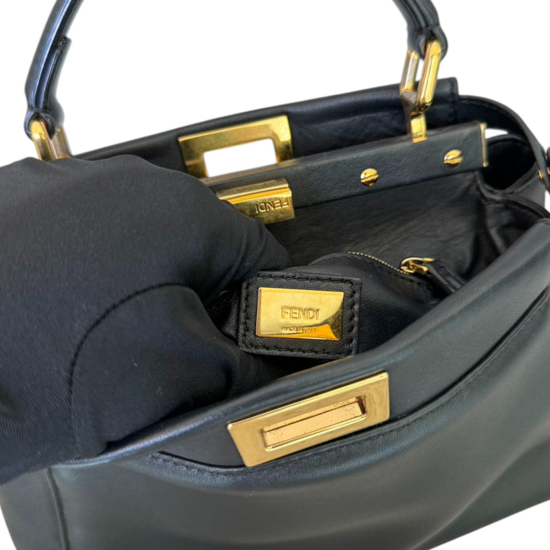 Peekaboo Satchel Mini Nappa Lambskin Leather Black GHW