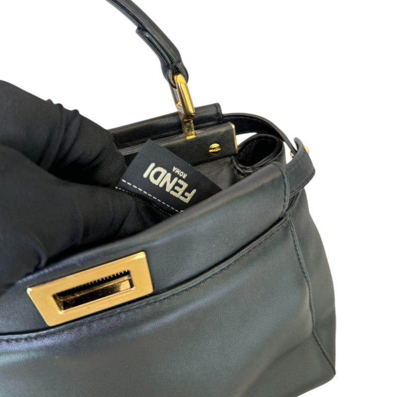 Peekaboo Satchel Mini Nappa Lambskin Leather Black GHW