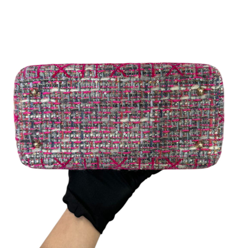 Lady Dior Medium Tweed Pink Multicolor GHW