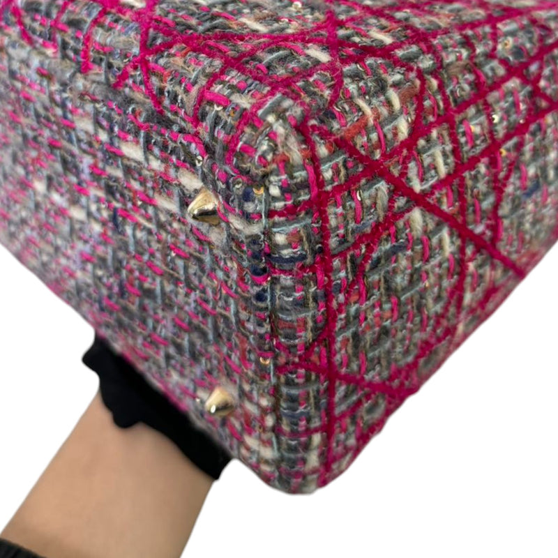 Lady Dior Medium Tweed Pink Multicolor GHW