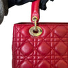 Lady Dior Medium Lambskin Red GHW