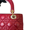 Lady Dior Medium Lambskin Red GHW