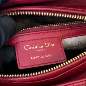 Lady Dior Medium Lambskin Red GHW