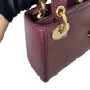 Lady Dior Mini Lizard Gradient Burgundy GHW