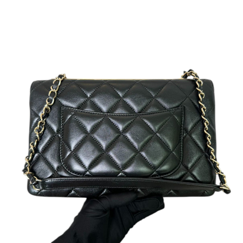 Trendy CC Flap Small Lambskin Quilted Black GHW