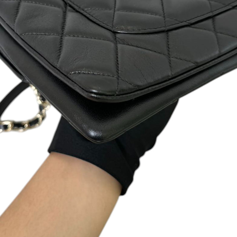 Trendy CC Flap Small Lambskin Quilted Black GHW