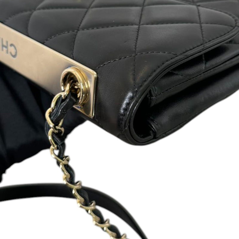 Trendy CC Flap Small Lambskin Quilted Black GHW