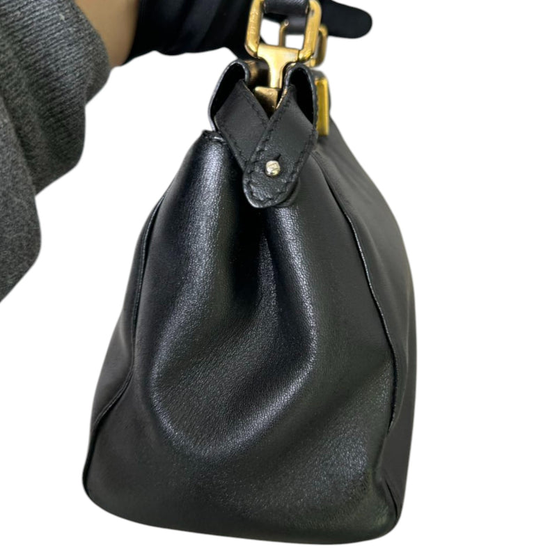 Peekaboo Iconic Satchel Mini Nappa Lambskin Leather Black GHW