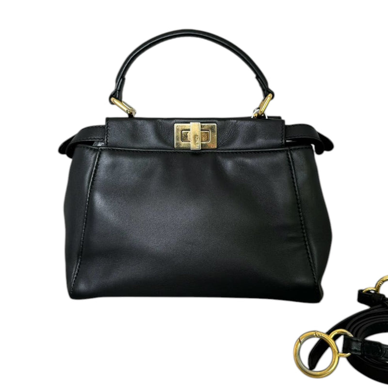 Peekaboo Iconic Satchel Mini Nappa Leather Black GHW