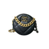 Vanity Case With Chain Lambskin Quilted Black GHW