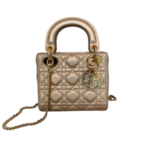 Lady Dior Mini Lambskin Rose Gold GHW