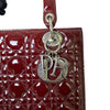 Lady Dior Medium Patent Quilted Red SHW