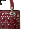 Lady Dior Medium Patent Quilted Red SHW