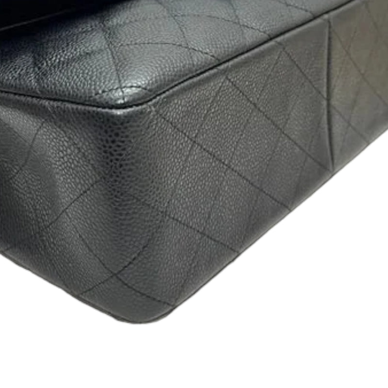 Classic Jumbo Double Flap Caviar Quilted Black SHW