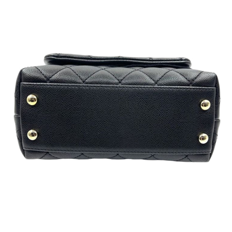 Coco Handle Flap Extra Mini Caviar Quilted Black GHW