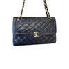 Business Affinity Flap Caviar Quilted Black GHW