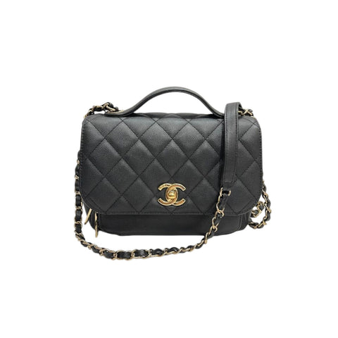 Coco Handle Flap Mini Metallic Caviar Quilted Gold GHW